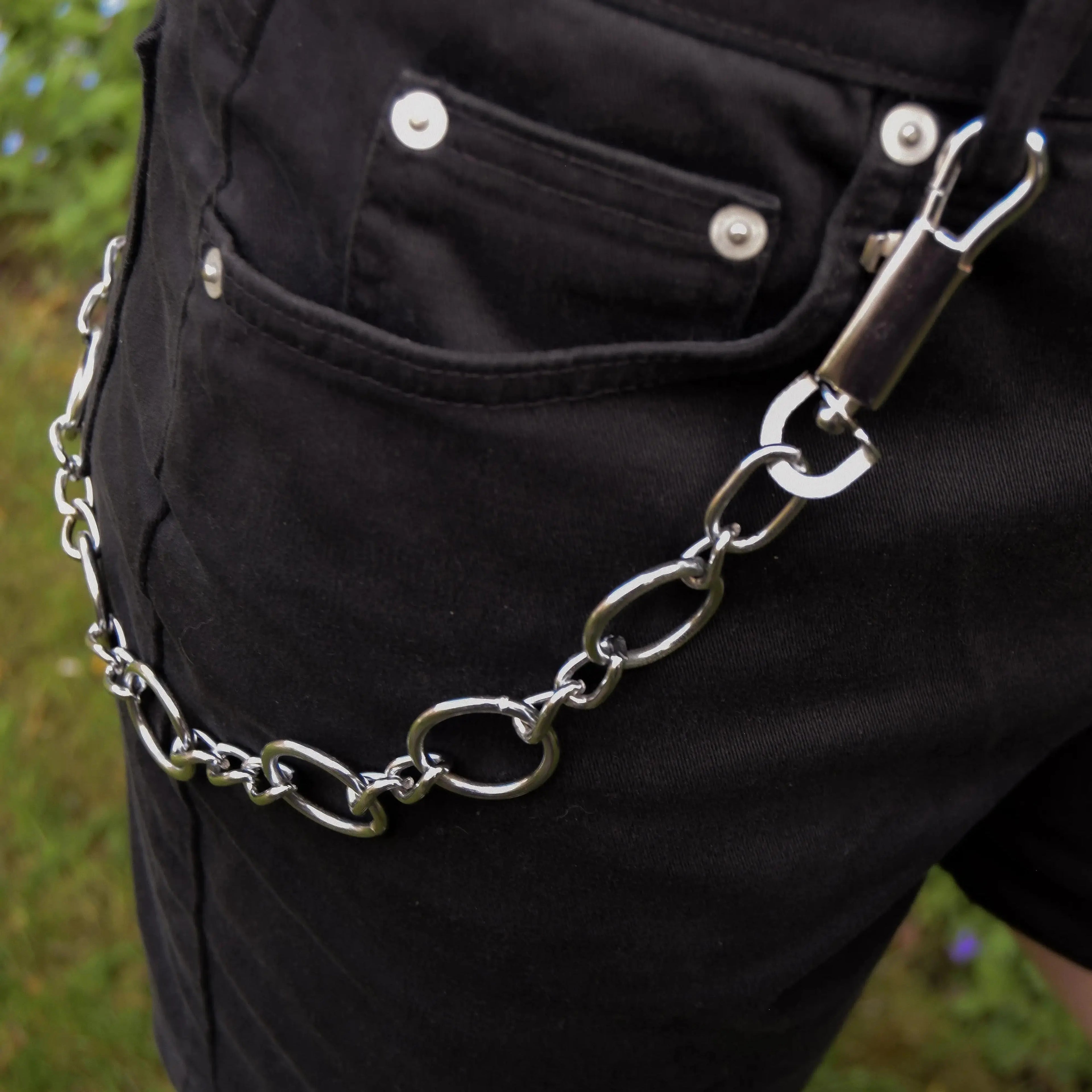 Multiple chunky clasps jean chain and necklace Leftbians