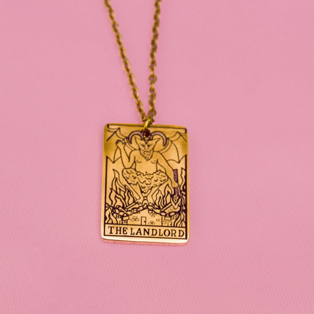 Gold The Landlord necklace in 304 stainless steel Leftbians