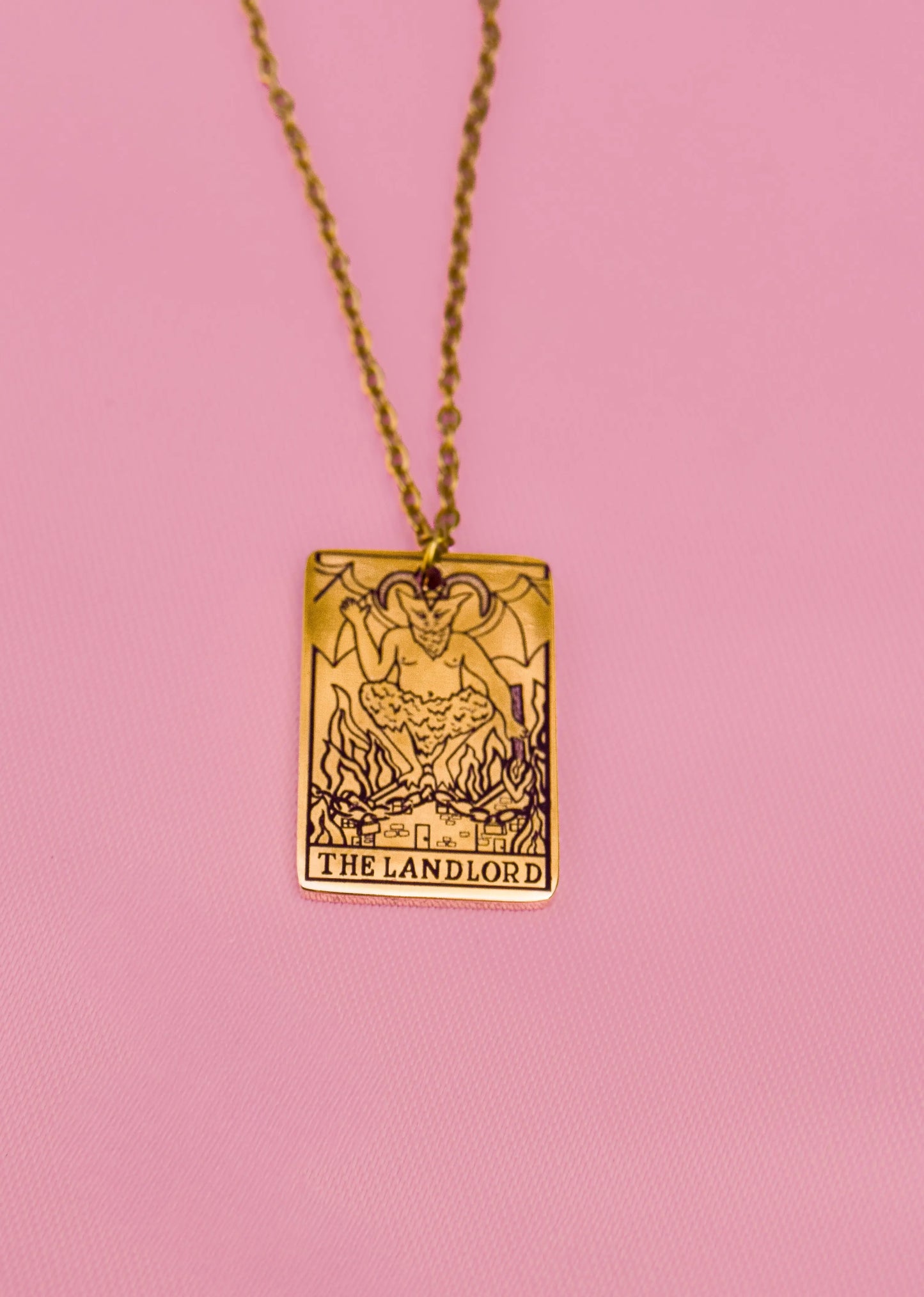 Gold The Landlord necklace in 304 stainless steel Leftbians