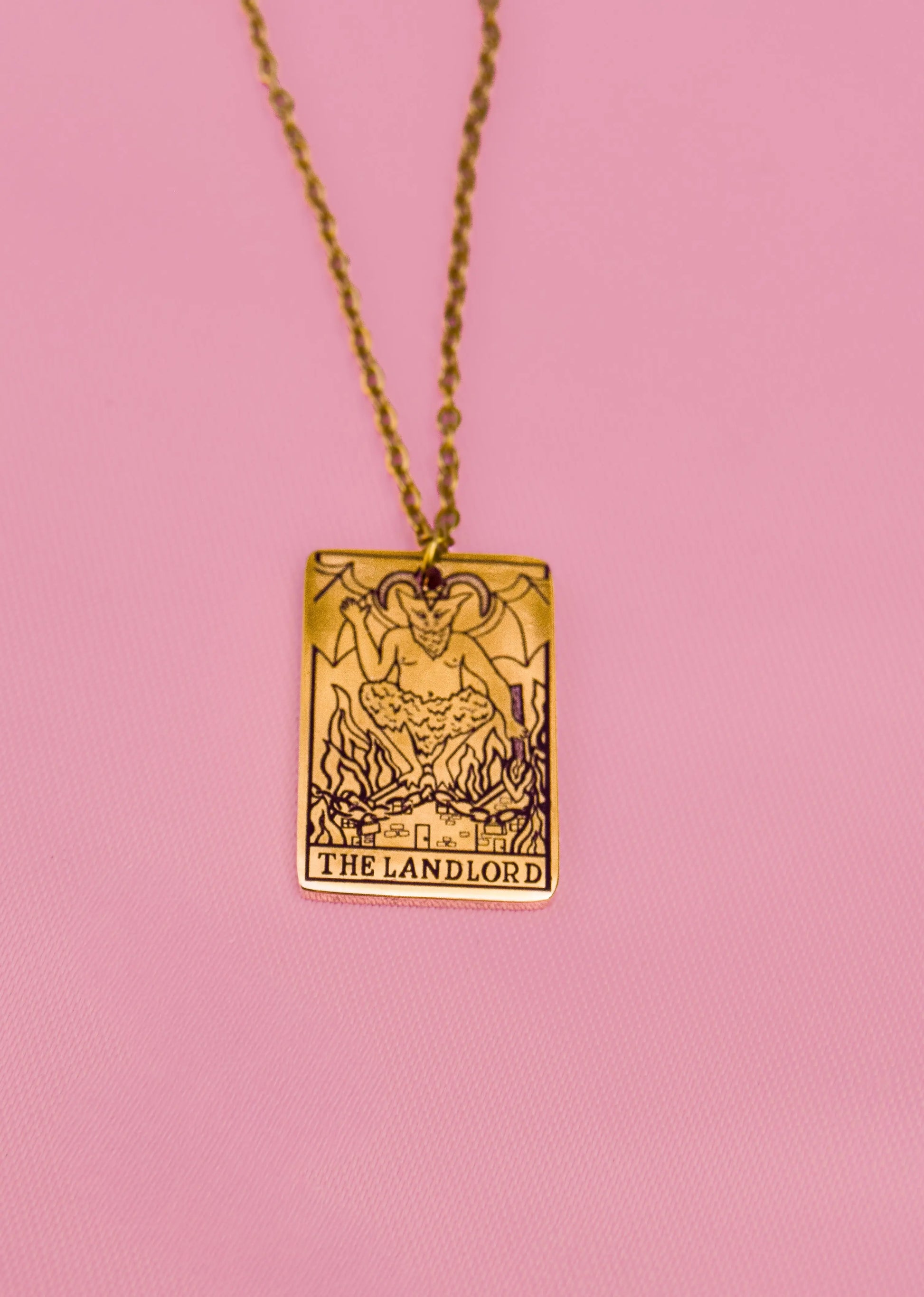 Gold The Landlord necklace in 304 stainless steel Leftbians