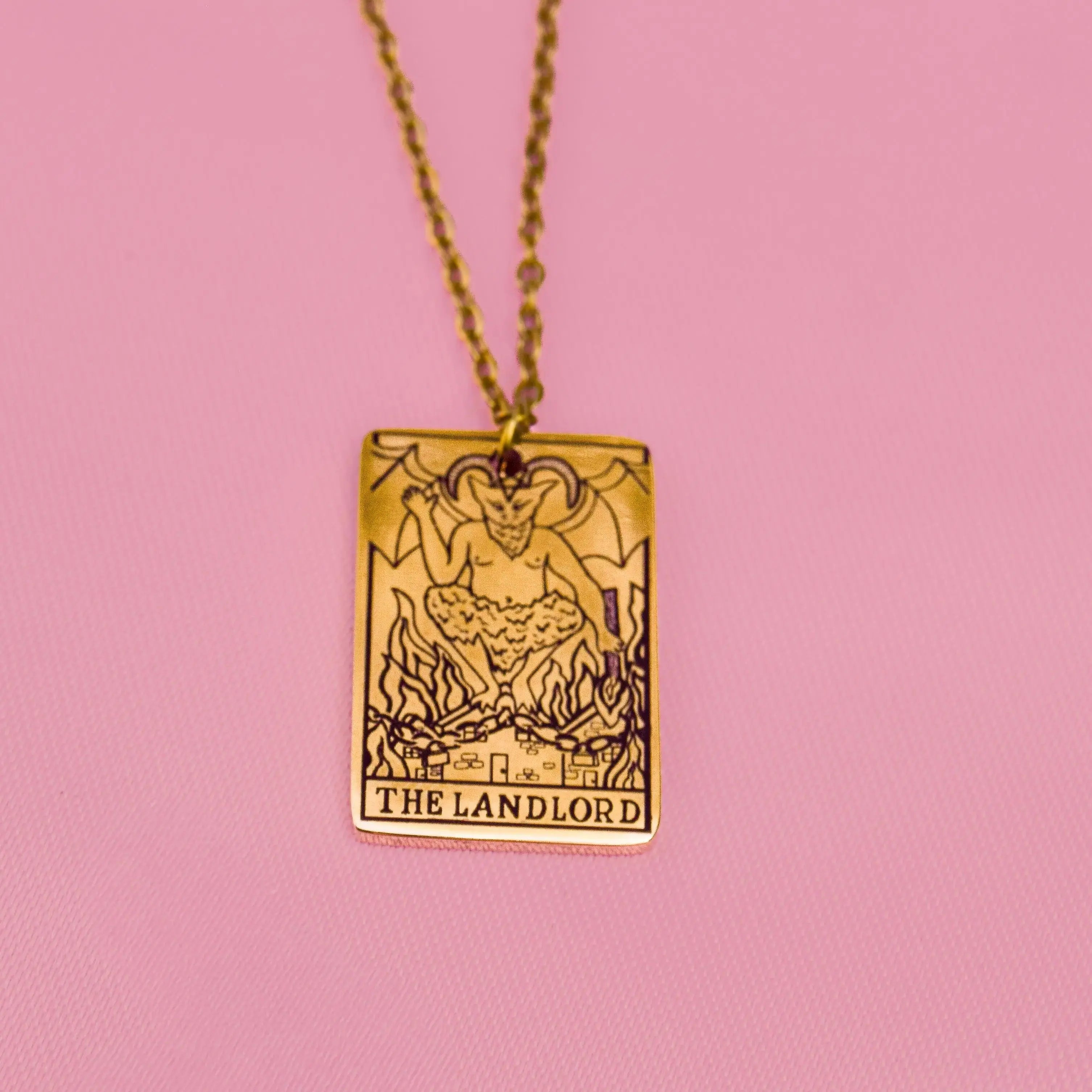 Gold The Landlord necklace in 304 stainless steel Leftbians