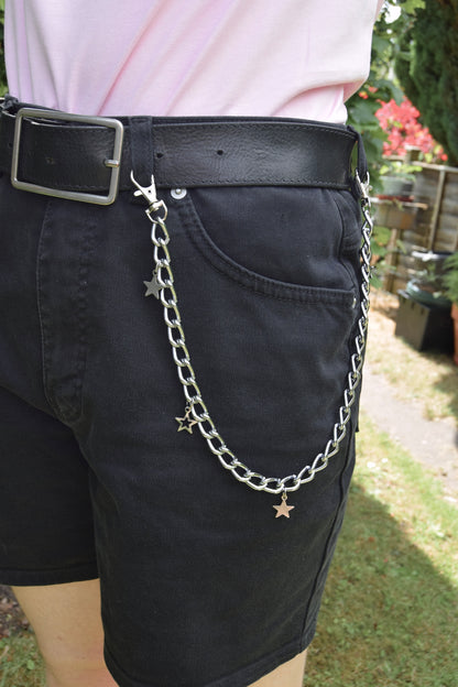 Jean chain with multiple Star charms