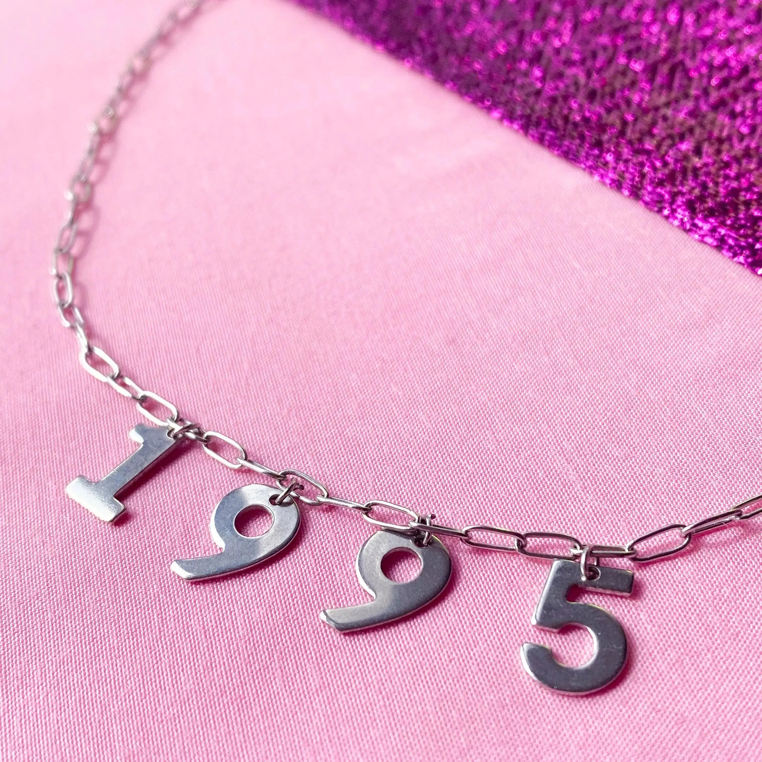 Custom Birthday year necklace Leftbians