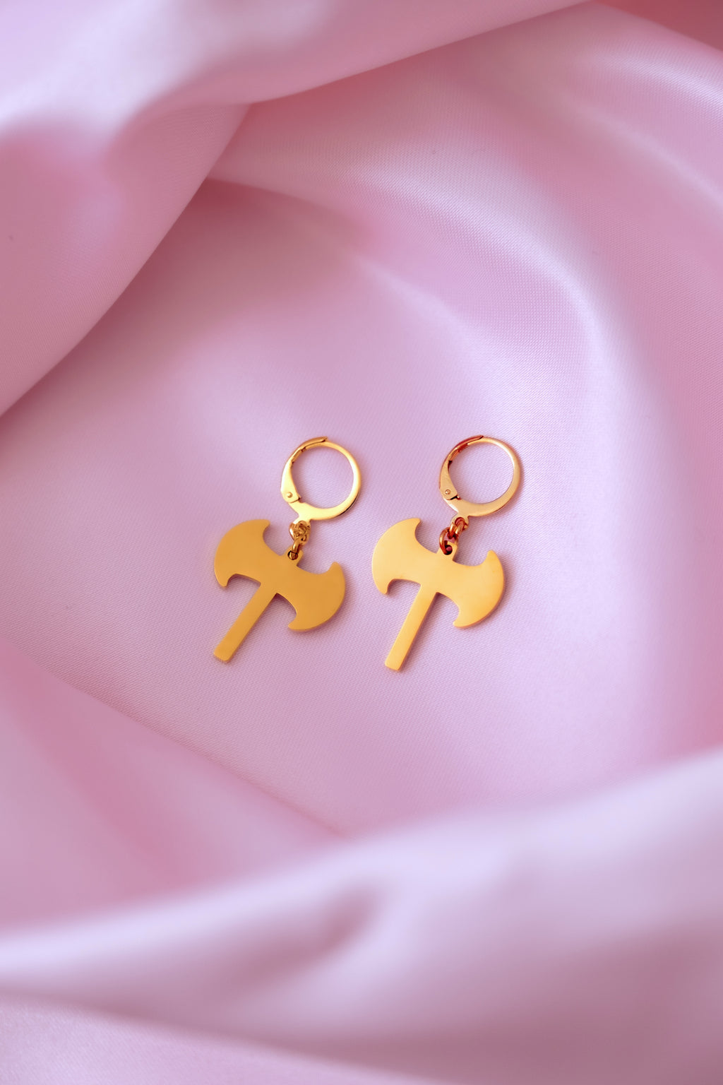 Gold Labrys Earrings in 304 Stainless Steel