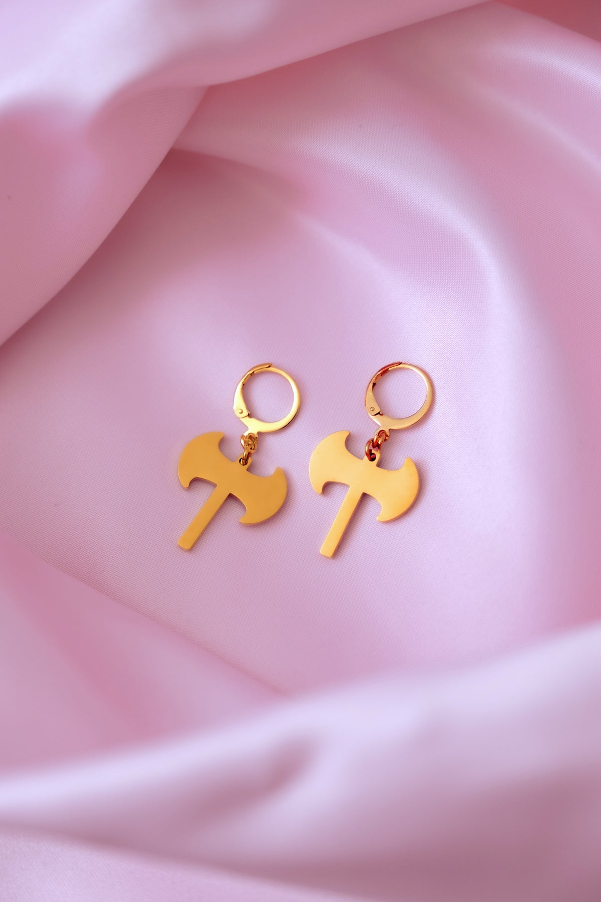 Gold Labrys Earrings in 304 Stainless Steel