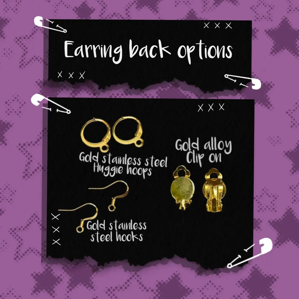 The Rainbow Tarot Card Gold Stainless Steel Earrings Leftbians