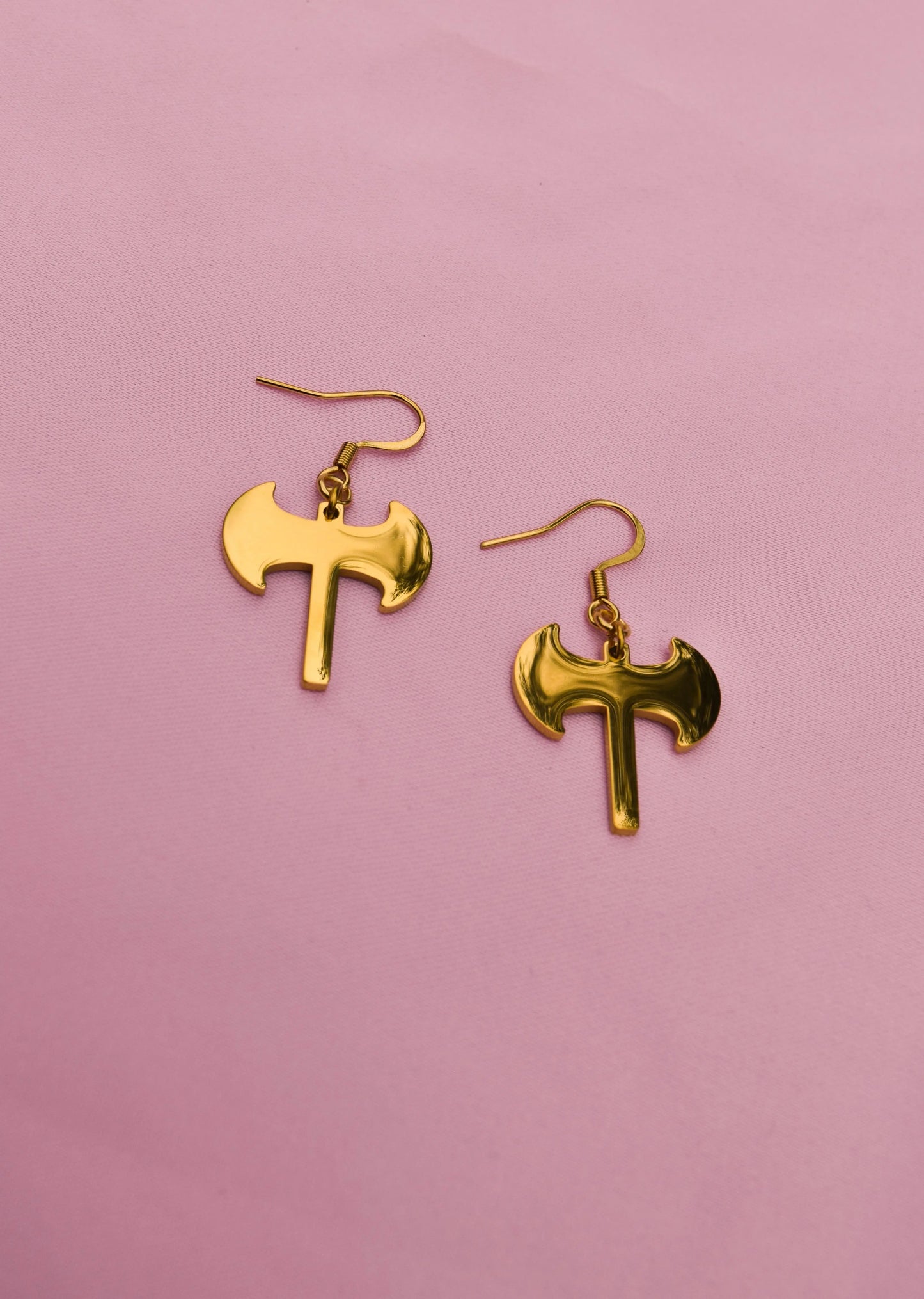 Gold Labrys earrings in 304 stainless steel Leftbians