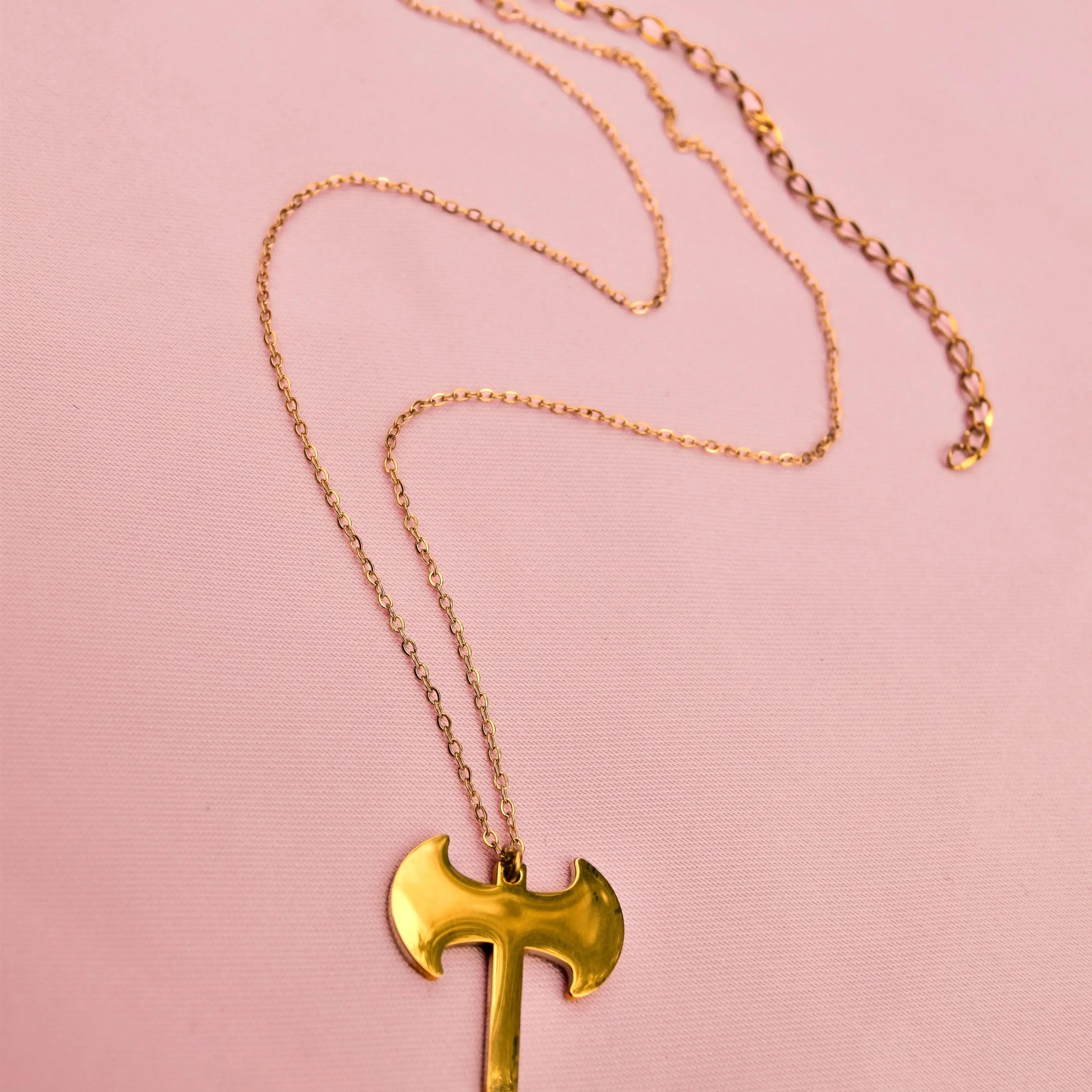 Gold Labrys pendant necklace in 304 stainless steel Leftbians