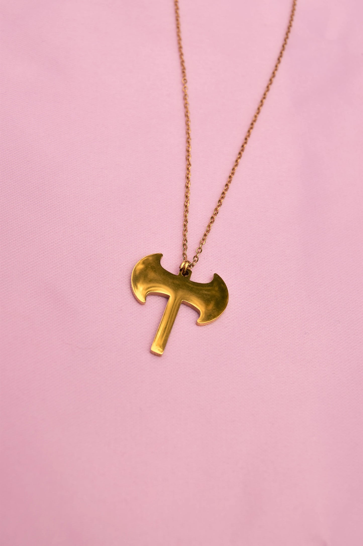 Gold Labrys pendant necklace in 304 stainless steel Leftbians