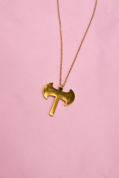 Gold Labrys pendant necklace in 304 stainless steel Leftbians