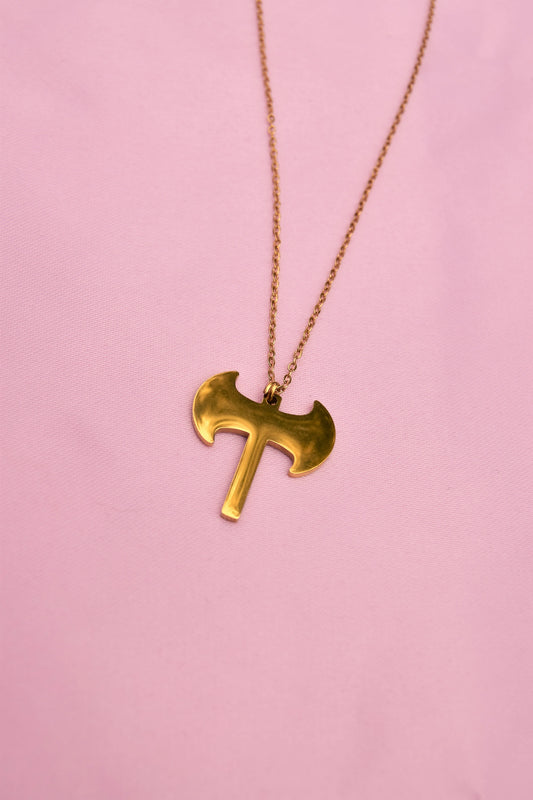 Gold Labrys pendant necklace in 304 stainless steel