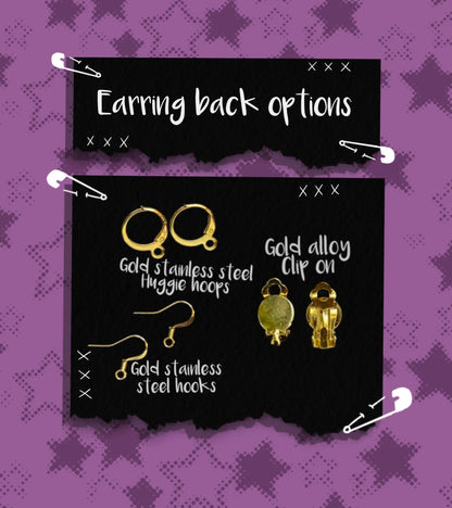 Gold Queer Barbed Wire Heart Stainless Steel Earrings Leftbians