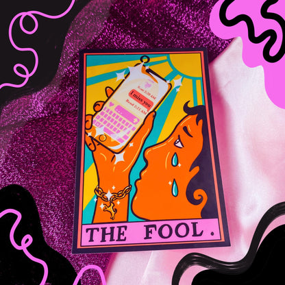 The Fool tarot card sticker