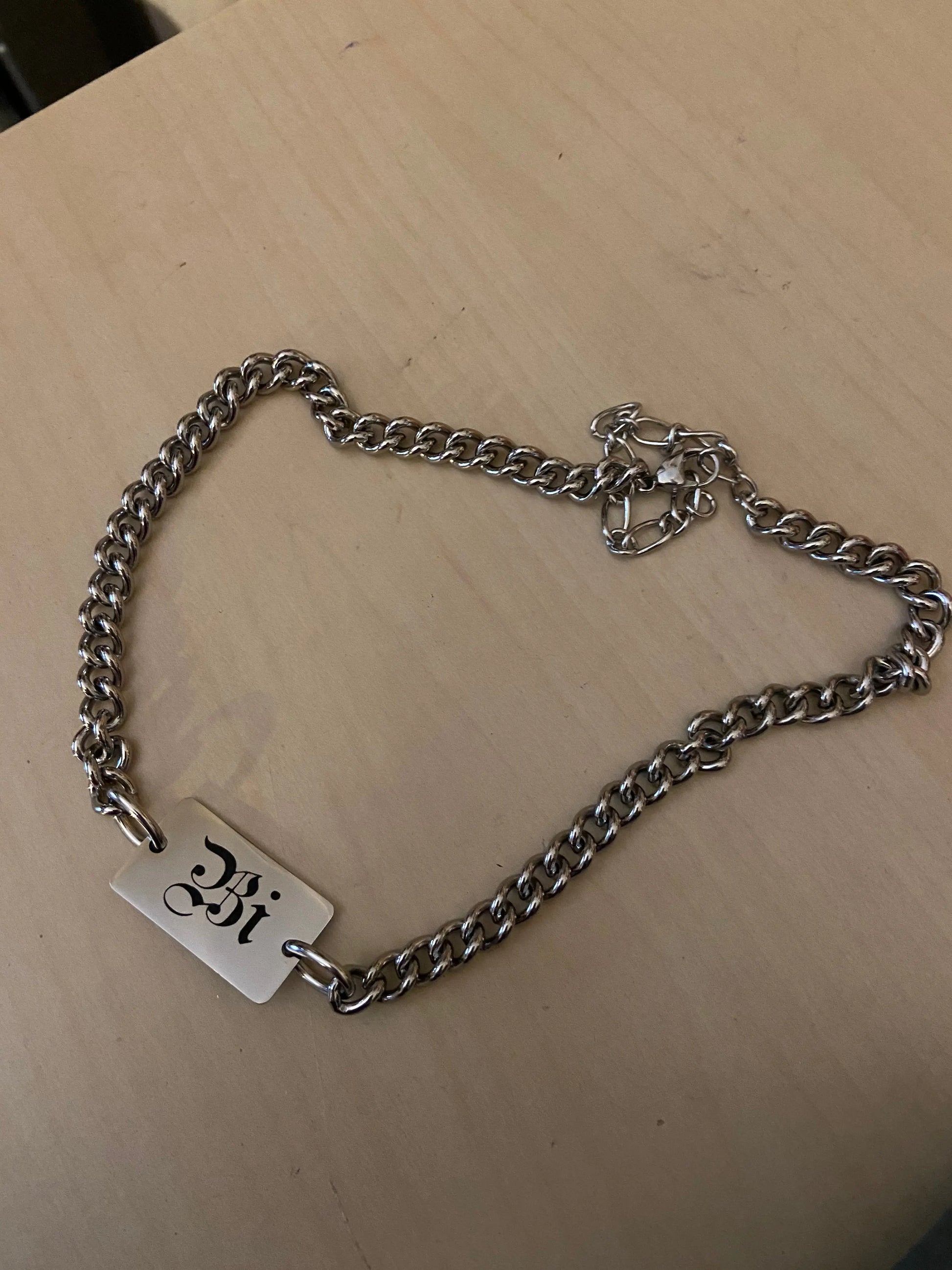 Custom Bi engraved chain Leftbians