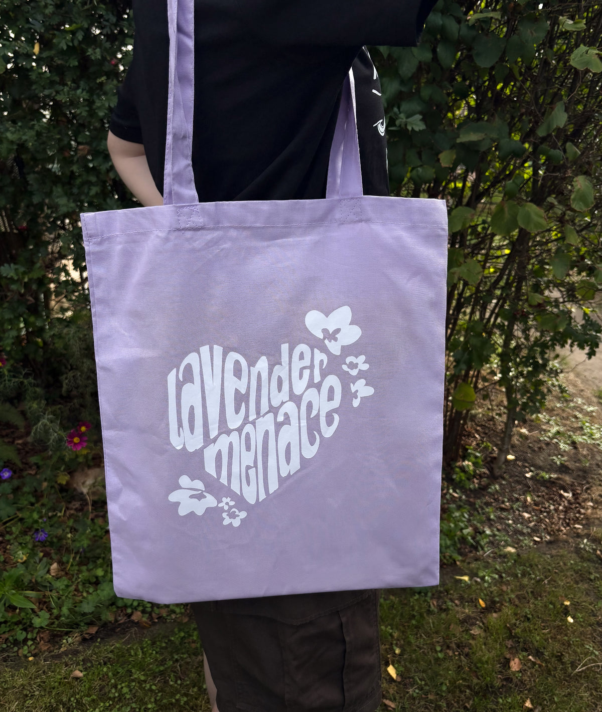 Lavender Menace Cotton Tote Bag in Lavender