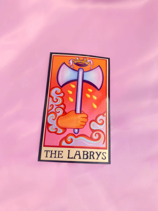 The Labrys tarot card sticker