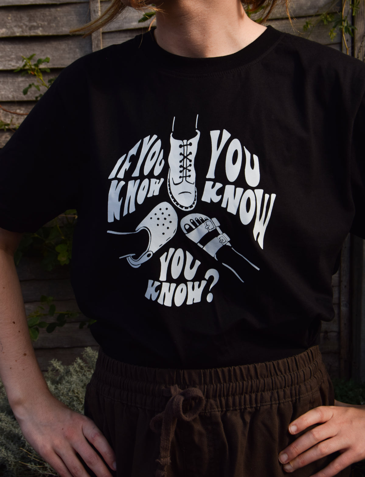 If You Know You Know Organic Cotton T-Shirt in Black