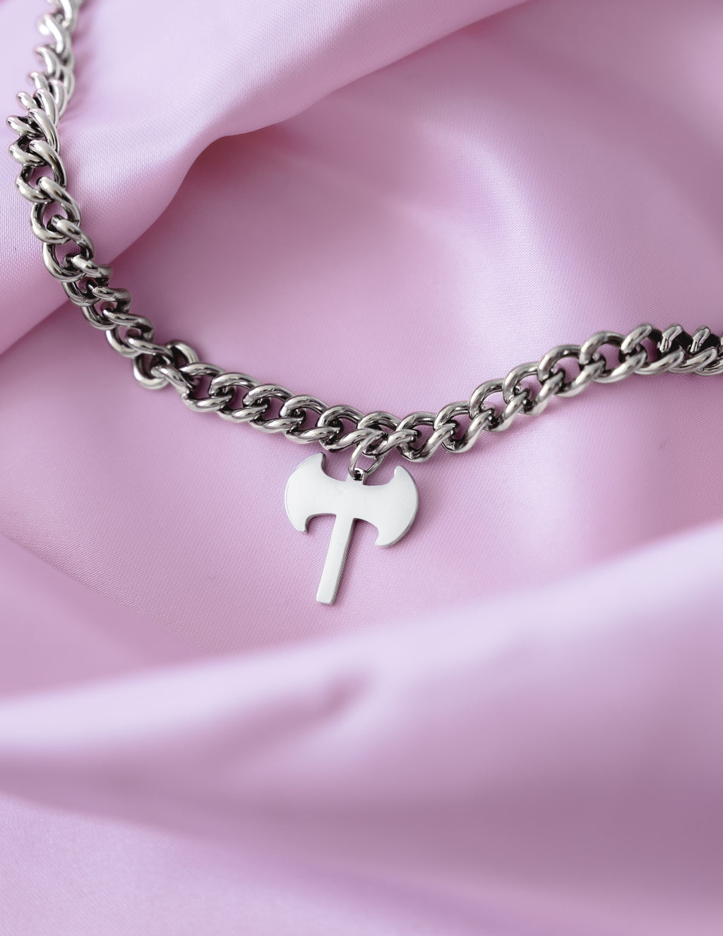 Labrys Symbol Chunky Chain Necklace in 304 Stainless Steel