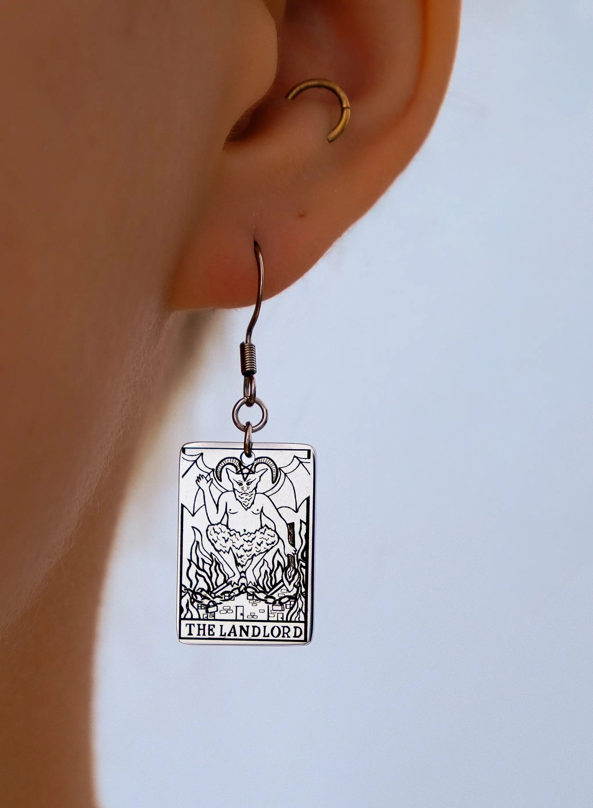 The Landlord Tarot Card Earrings in 304 Stainless Steel