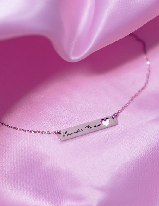 Lavender Menace necklace in 304 stainless steel