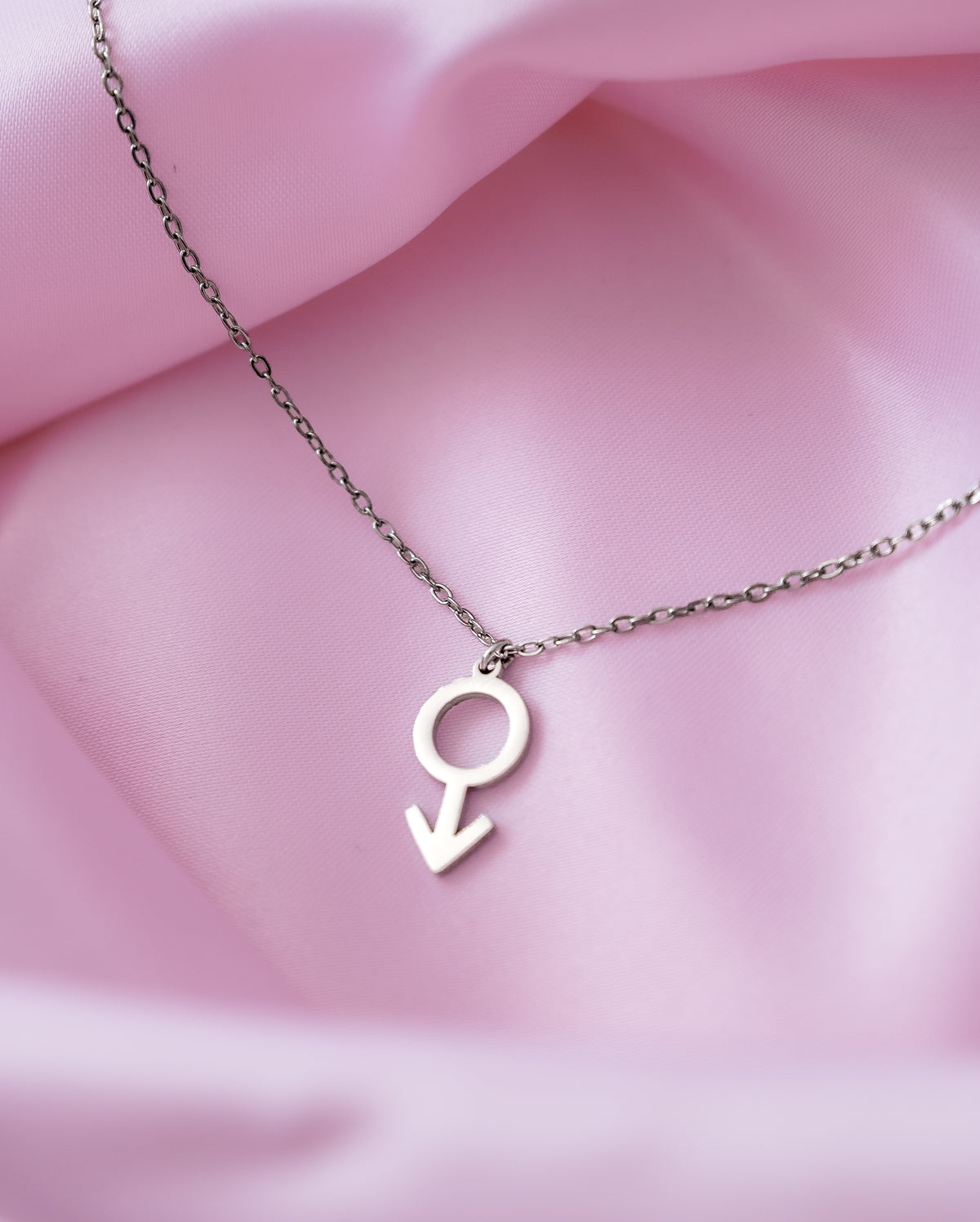 Mars Symbol Necklace in 304 Stainless Steel