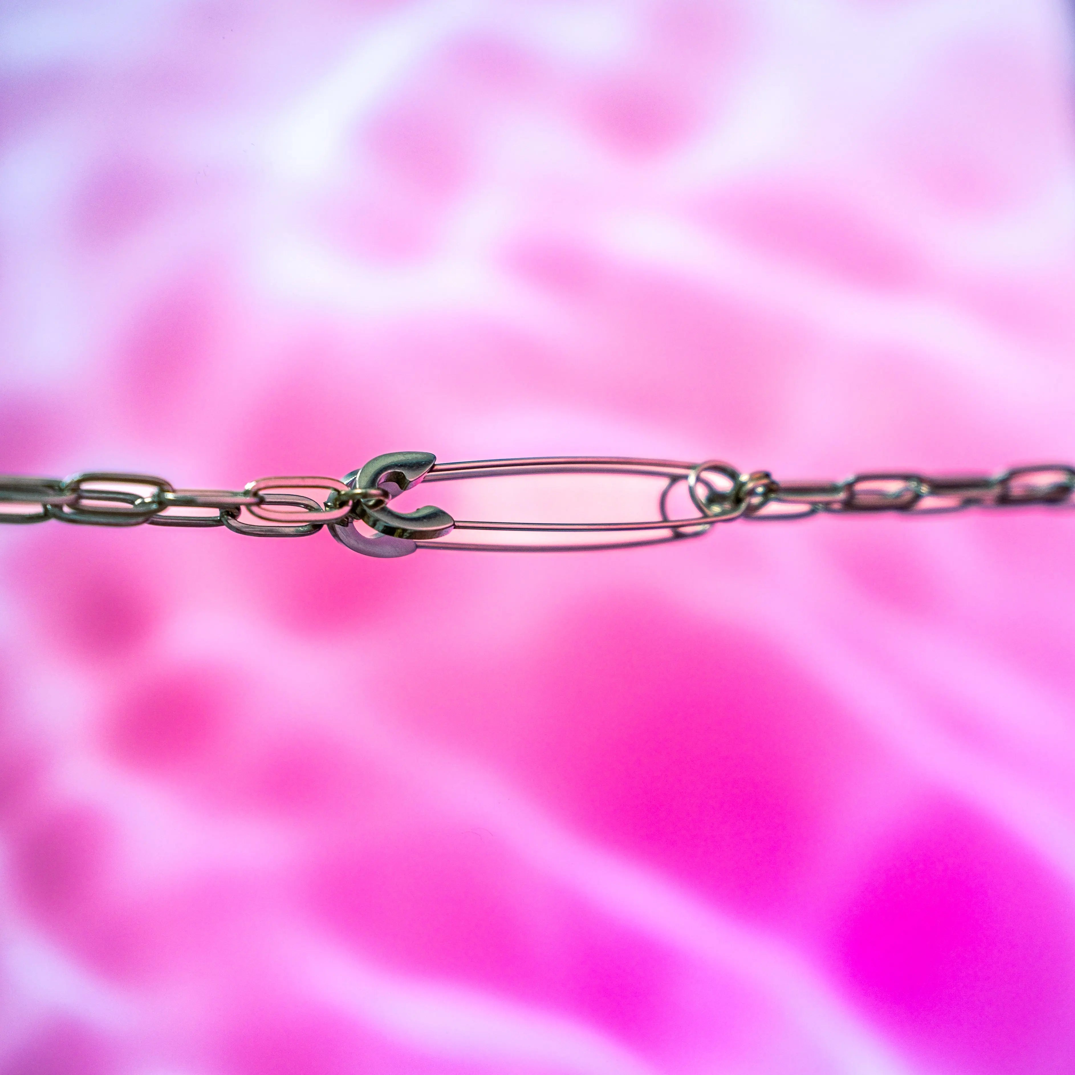 Safety Pin Necklace in 304 Stainless Steel Leftbians