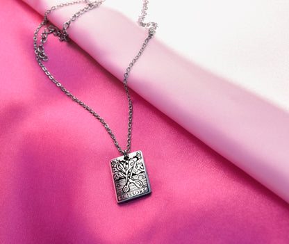 The Scissors Tarot Card Stainless Steel Necklace