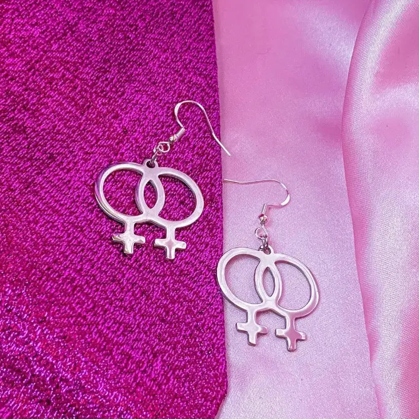 Double Venus symbol Earrings Leftbians