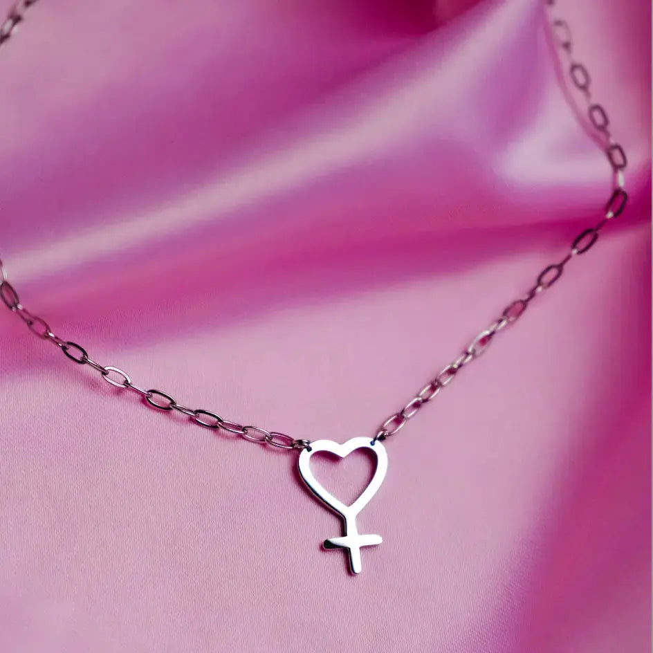 Heart venus necklace in 304 stainless steel Leftbians
