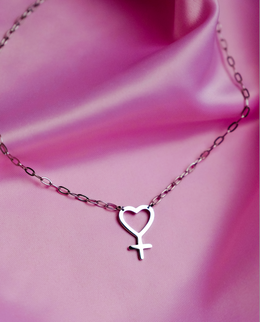 Heart venus necklace in 304 stainless steel