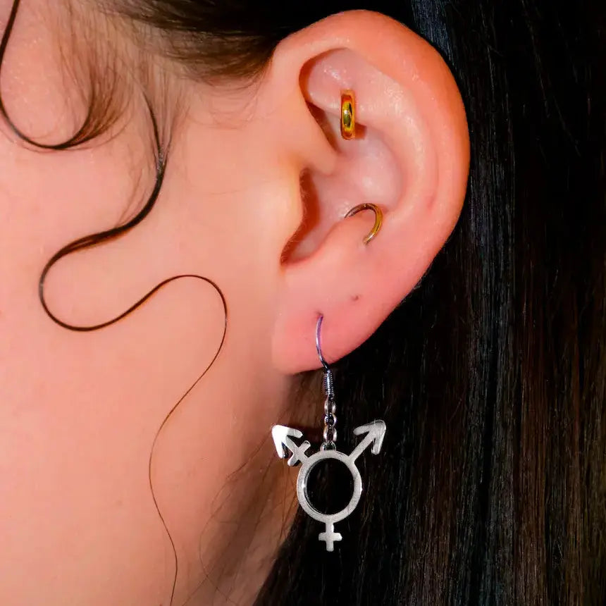 Transgender symbol earrings 304 stainless steel Leftbians
