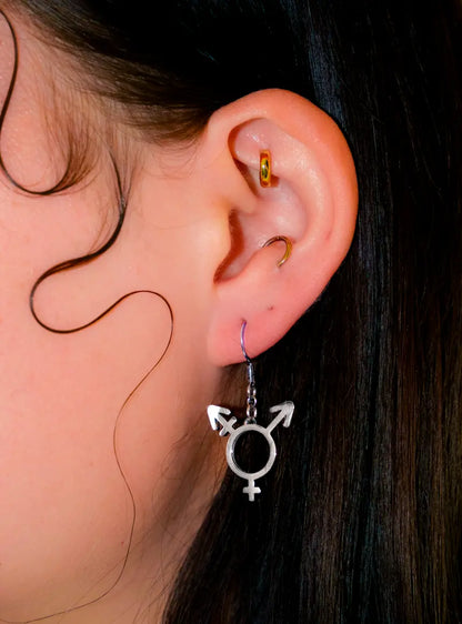 Transgender symbol earrings 304 stainless steel Leftbians