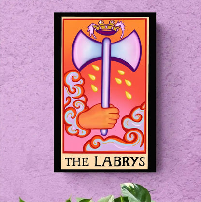 The Labrys tarot card art print