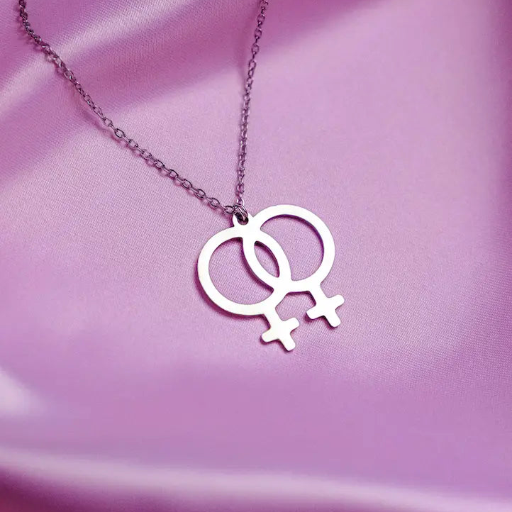 Double Venus stainless steel necklace Leftbians