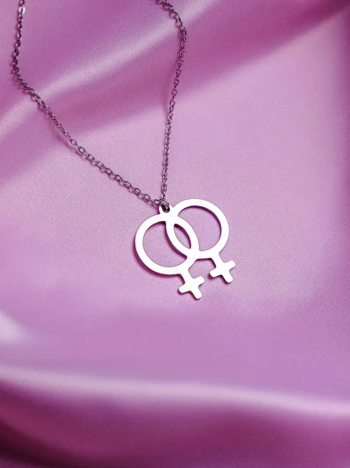 Double Venus stainless steel necklace Leftbians