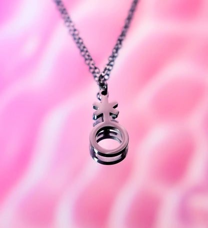 Non binary symbol necklace, 304 stainless steel Leftbians