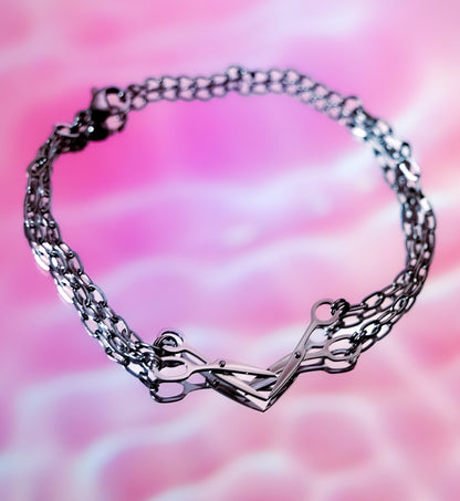 Scissor bracelet in 304 stainless steel