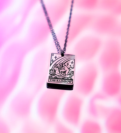 The Rainbow Tarot Card Stainless Steel Necklace