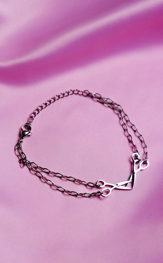 Scissor bracelet in 304 stainless steel