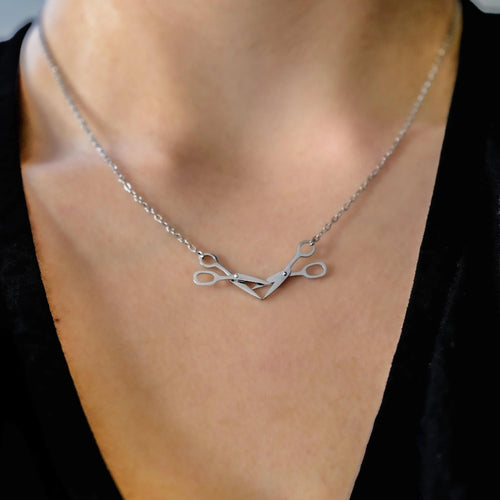 Scissor necklace in 304 stainless steel Leftbians
