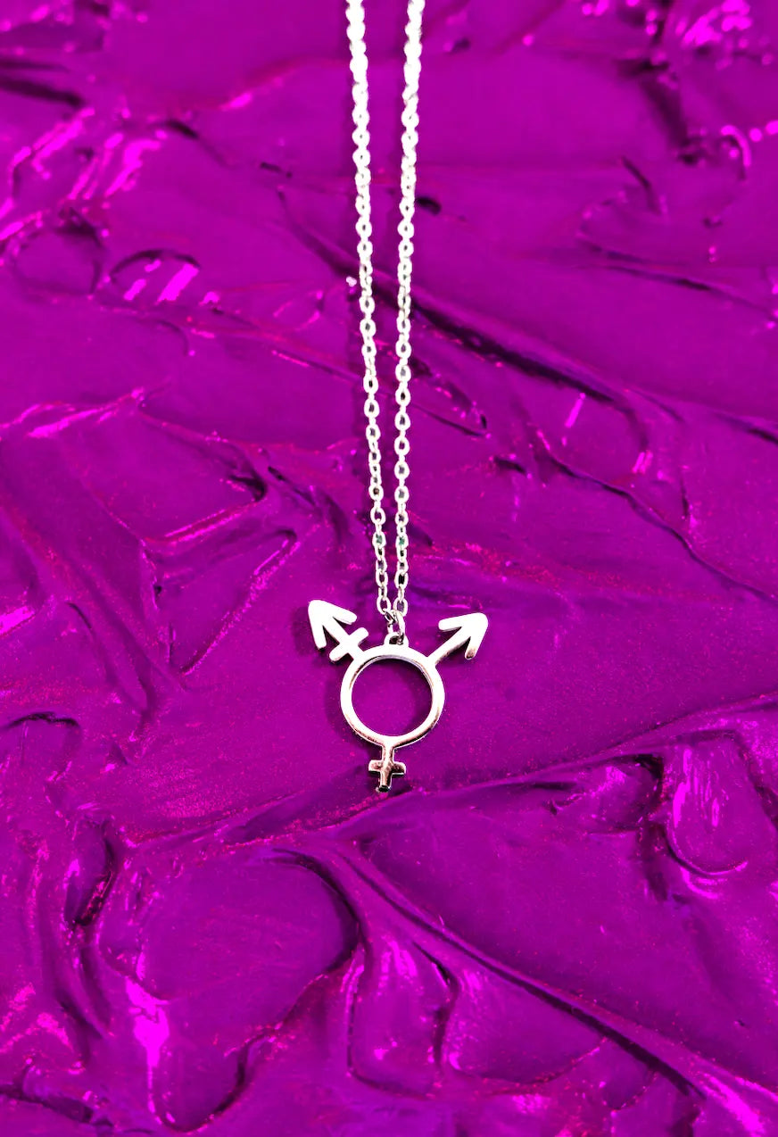 Transgender symbol necklace, 304 stainless steel Leftbians