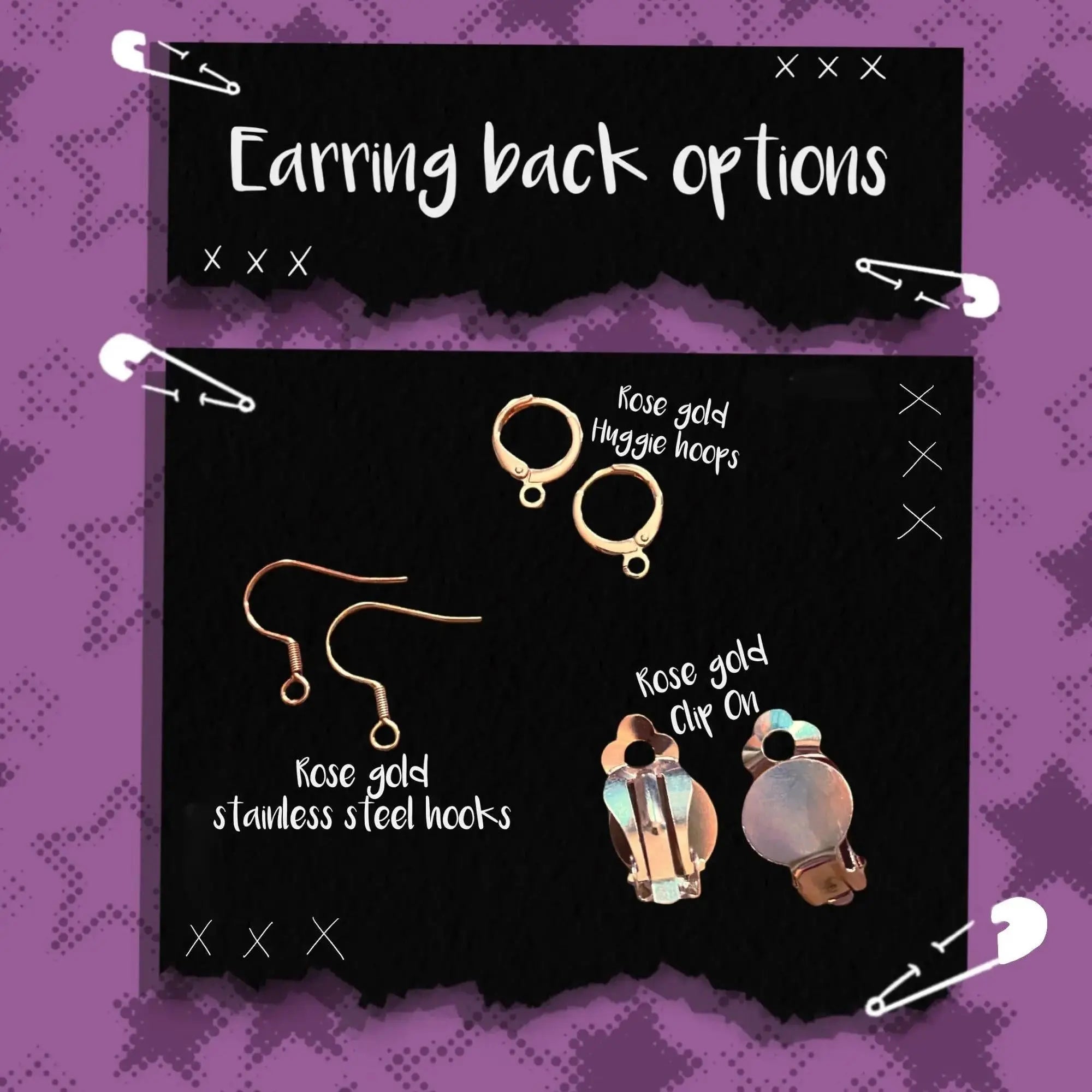 The Scissors Tarot Card Rose Gold earrings Leftbians