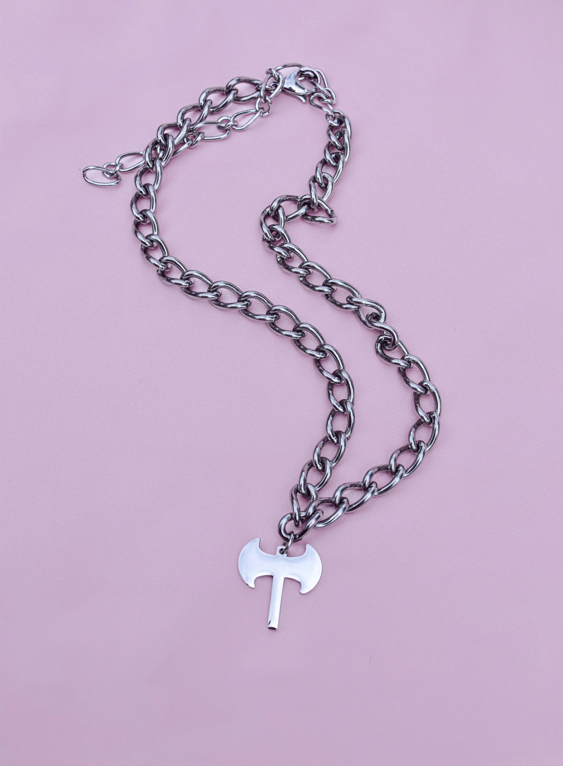 Labrys pendant chunky chain in 304 stainless steel Leftbians