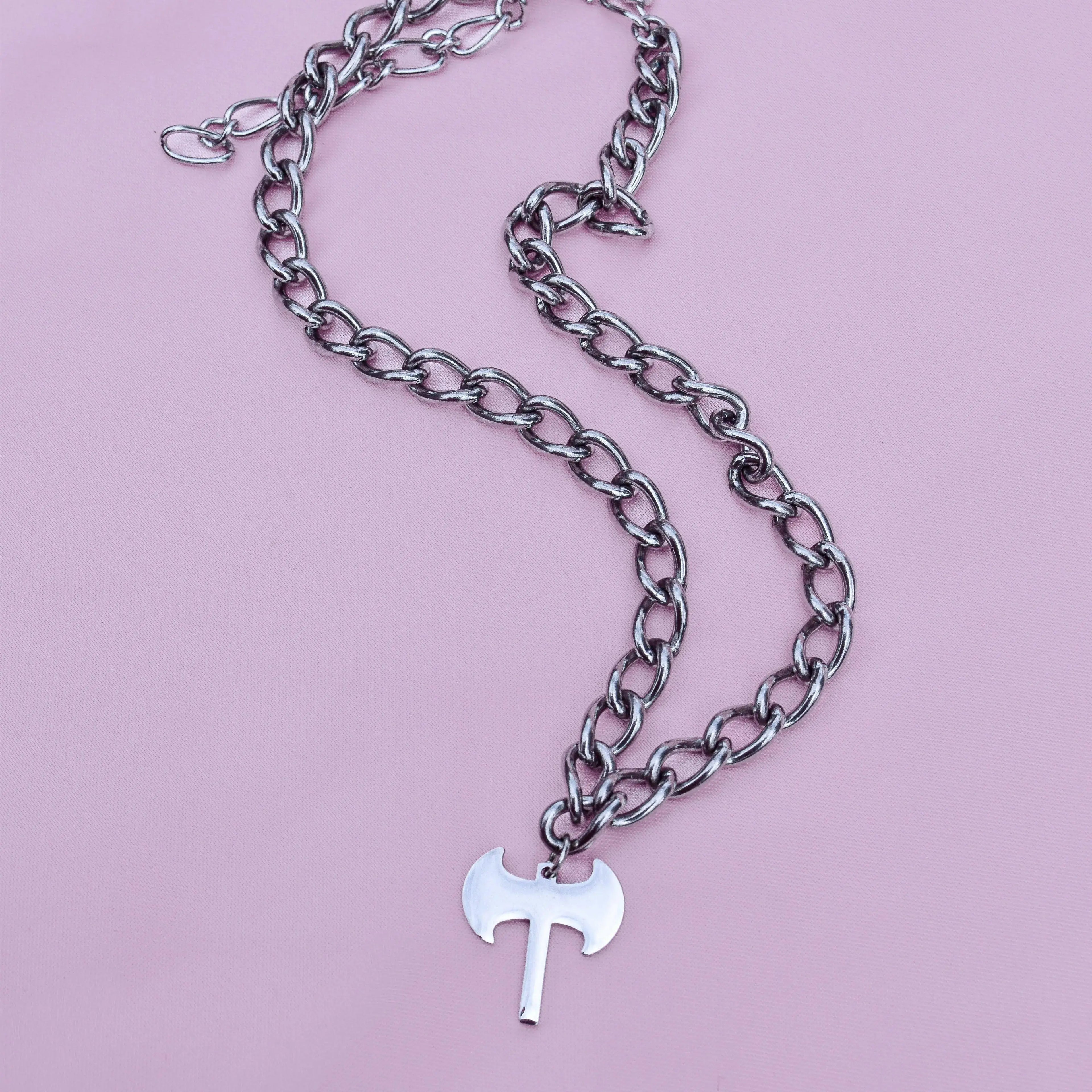 Labrys pendant chunky chain in 304 stainless steel Leftbians