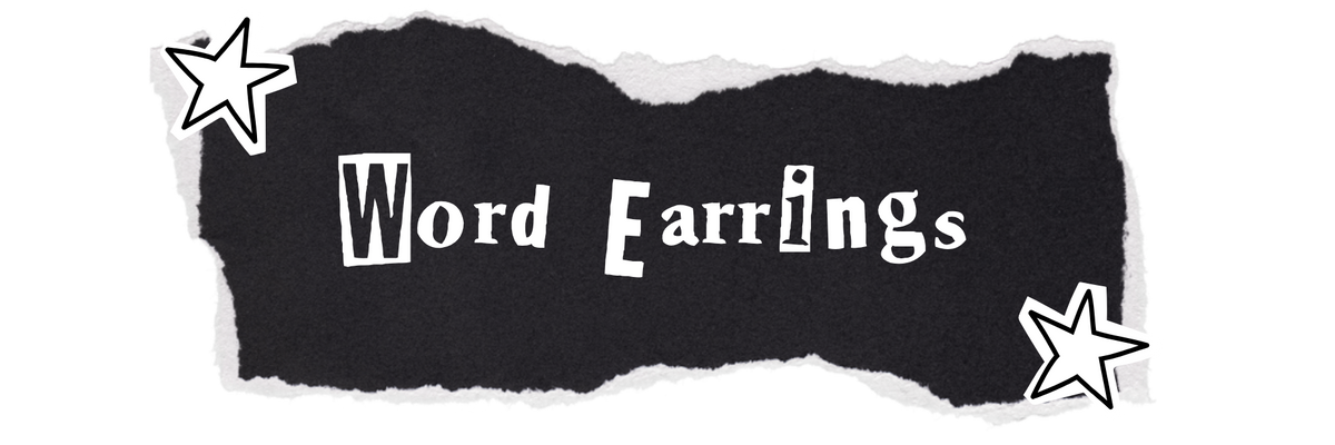 Word Earrings