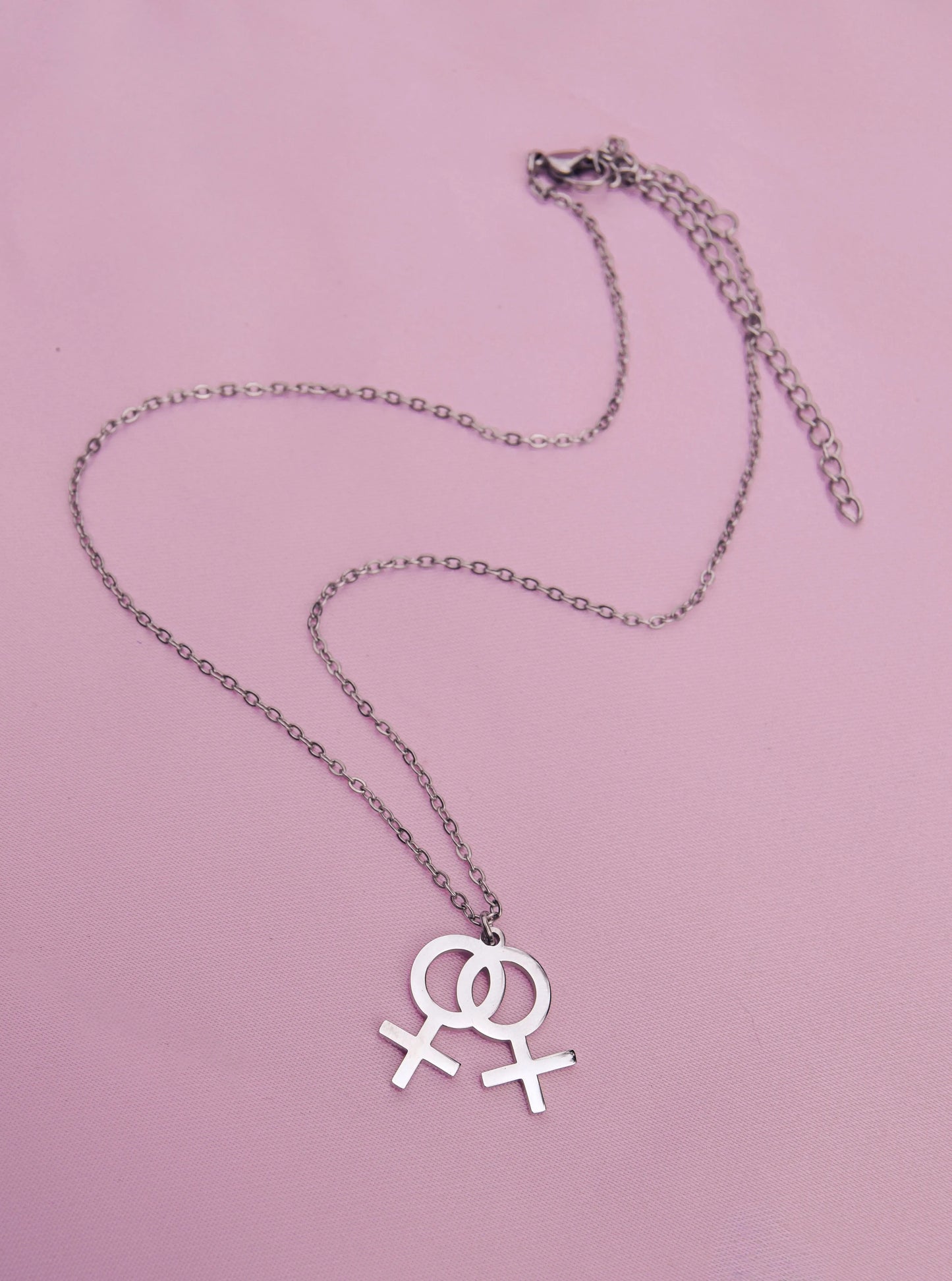 Double venus symbol necklace in 304 stainless steel Leftbians