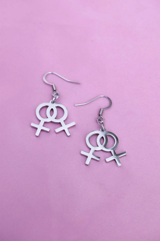 Double venus earrings in 304 stainless steel