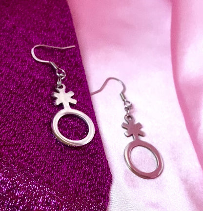 Non binary stainless steel earrings