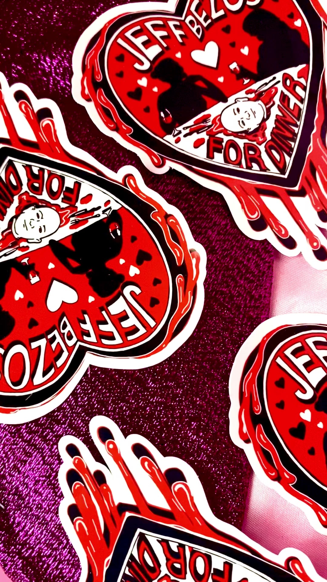 Eat the rich, Jeff Bezos for dinner sticker