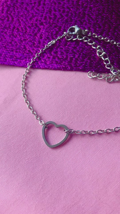 Love heart charm bracelet